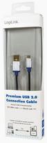 ikrovikliai type 2 - LogiLink Cable Micro USB / USB Black 1m - 3 nuotrauka