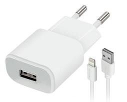 Forever TC-01 USB Wall Charger 2A + Apple Lightning Cable 1.2m White