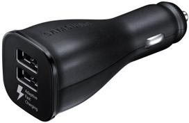 automobilio usb ikroviklis - Samsung Dual USB Car Charger With Micro USB Cable 1.5 Black - 4 nuotrauka
