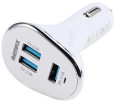 Remax 3x USB Car Charger White