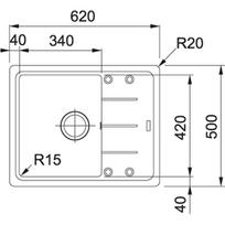 franke bfg 611 62 - Plautuvė Franke Basis, BFG 611-62, Fragranit, su ventiliu ir indu  - 2 nuotrauka
