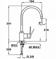 maisytuvai plautuves - Teka IN 995 Inca Kitchen Faucet Metalic Onyks - 2 nuotrauka