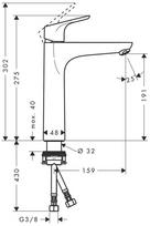 praustuvo maisytuvas hansgrohe - Praustuvo maišytuvas Hansgrohe Focus 31518000 - 2 nuotrauka