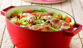 pyrex puodai - Pyrex SlowCook Oval Cast Iron Casserole 33cm Red - 2 nuotrauka