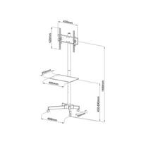 televizorius 55” - ART Trolley STO S-09 - 4 nuotrauka
