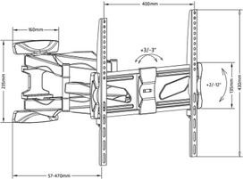 televizorius 55” - Maclean Mount TV 26 - 55" MC-781 Black - 9 nuotrauka