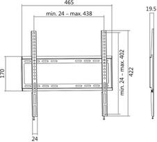 tv laikiklus - LogiLink BP0009 TV Wall Mount 32–55" - 2 nuotrauka