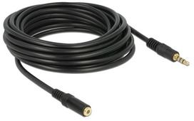 3.5 mm jack - Delock Cable Jack 3.5mm  / Jack 3.5mm Black 5m - 2 nuotrauka
