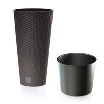 prosperplast rato - Plastikinis vazonas Prosperplast Rato Tubus, tamsiai rudas, Ø30 cm - 2 nuotrauka