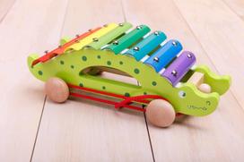 krokodilo - Viga Pull Along Xylophone Musical Toy Crocodile 50342 - 3 nuotrauka