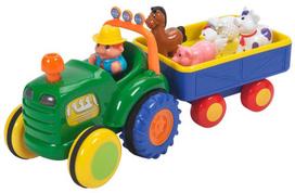 farm zaislai - Kiddieland Farm Tractor With Trailer 24752 - 1 nuotrauka