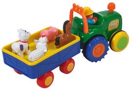 farm zaislai - Kiddieland Farm Tractor With Trailer 24752 - 3 nuotrauka