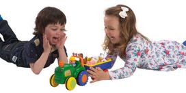 farm zaislai - Kiddieland Farm Tractor With Trailer 24752 - 4 nuotrauka