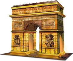 ravensburger 3d puzzle - Ravensburger 3D Puzzle Arc De Triomphe Night Edition 12522 - 2 nuotrauka