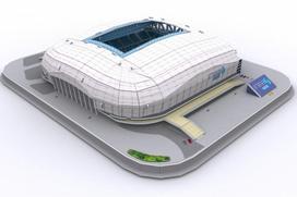 cubicfun 3d puzzle - Cubicfun Lech Poznan Stadium 3D - 2 nuotrauka