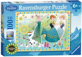frozen puzzle - Ravensburger XXL Puzzle Disney Frozen Fever 100pcs 10584 - 1 nuotrauka