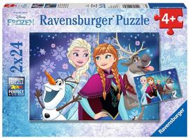 frozen puzzle - Ravensburger Puzzle Disney Frozen 2x24pcs 09074 - 1 nuotrauka