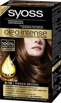 syoss plauku dazai - Syoss Oleo Intense Permanent Oil Color 4 18 Mokka Brown - 1 nuotrauka