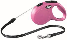 flexi pavadelis 8m m - Flexi New Classic Cord M 8m Pink - 1 nuotrauka