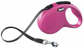 pavadelis flexi s 5m - Flexi New Classic Tape S 5m Pink - 1 nuotrauka