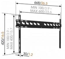40 tv stovas - Vogels MA4000 Wall Mount For TV 40-80'' Black - 3 nuotrauka