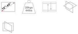 monitor 20 - NewStar Ceiling Mount For TV 10-40'' Black - 3 nuotrauka