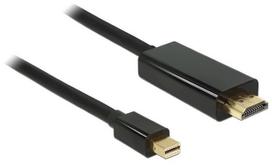 displayport kabelis hdmi - Delock Cable Mini Displayport / HDMI Black 2m - 1 nuotrauka