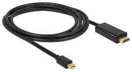 displayport kabelis hdmi - Delock Cable Mini Displayport / HDMI Black 2m - 2 nuotrauka