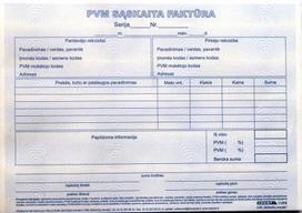 PVM sąskaita faktūra, A5, SC, be numeracijos, 100 lapų