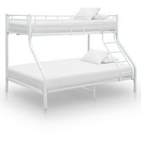 lovos remas 90x200 - Dviaukštės lovos rėmas, baltas, 140x200cm/90x200cm, metalas - 1 nuotrauka