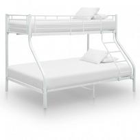 lovos remas 90x200 - Dviaukštės lovos rėmas, baltas, 140x200cm/90x200cm, metalas - 2 nuotrauka