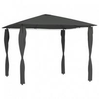 3x3 pavesine lauko - Pavėsinė su šoninėmis sienomis, antracito, 3x3x2,6m, 160g/m² - 2 nuotrauka