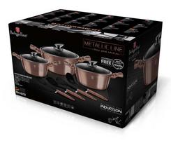 berlingerhaus puodai - GRANITINIŲ PUODŲ RINKINYS BERLINGER HAUS ROSE GOLD BH-6151 - 4 nuotrauka