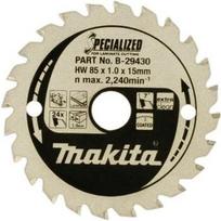 diskas laminatui - Makita B-29452 T.C.T. pjūklas 165X1.45X20mm 5° T52 SPECIALIZED  - 1 nuotrauka