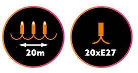 led juosta 20m - LED juosta Kobi 045601, 230 V, 2300 W - 2 nuotrauka