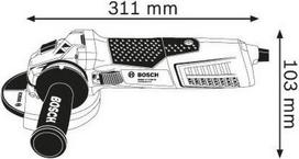 bosch professional kampinis slifuoklis - Kampinis šlifuoklis Bosch GWS 19-125 CIE - 2 nuotrauka