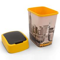 siuksliadeze curver deco bin - Curver Deco Flip Bin 25l New York - 2 nuotrauka