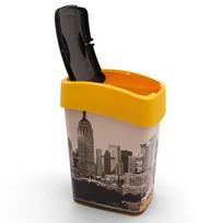 siuksliadeze curver deco bin - Curver Deco Flip Bin 25l New York - 4 nuotrauka