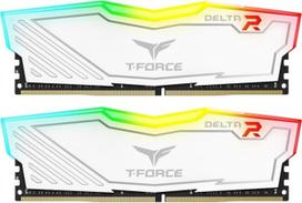 3200 ddr4 16gb - Team Group T-Force Delta RGB white, DDR4, 16 GB, 3200 MHz - 1 nuotrauka