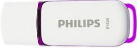 usb drives 64gb - Philips Snow Edition 64GB Purple (Violetinis) - 1 nuotrauka