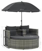 lauko kedes ruda - Lauko sofa VLX 44478, pilka - 4 nuotrauka