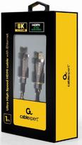 hdmi 2.1 kabelis - Kabelis Gembird, juoda, 1 m - 4 nuotrauka