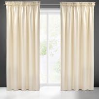 Eurofirany PIERRE CARDIN SIBEL Naktinė užuolaida iš minkšto aksomo, 260 g/m2, 140X270 cm, juosta / tunelis / kabliukai, spalva: kreminė