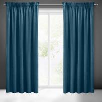 Eurofirany PIERRE CARDIN SIBEL Naktinė užuolaida iš minkšto aksomo, 260 g/m2, 140X270 cm, juosta / tunelis / kabliukai, spalva: tamsiai mėlyna