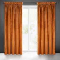 Naktinė užuolaida iš minkšto aksomo Eurofirany DIVA LINE RIA 140X270 cm, juosta/ tunelis/ kabliukai, 300 g/m2, spalva: ruda