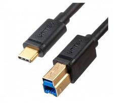 usb b male usb 3.0 - Unitek USB-C - USB-B C14096BK-2M, juoda, 2 m - 2 nuotrauka
