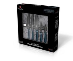 peiliu laikiklis magnetinis - BerlingerHaus peilių komplektas su magnetinu laikikliu Metallic Line Aquamarine Edition, 6 dalių - 4 nuotrauka