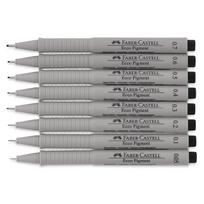 markeriai flomasteriai - Flomasteriai Faber Castell Ecco Pigment Fineliner, vienpusiai, 8 vnt. - 2 nuotrauka