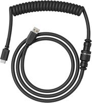 Priedas Glorious PC Gaming Race Coiled Cable Phantom USB-C to USB-A 1.37m, juoda