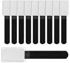 cable ties - Label The Cable Mini Velcro Tie Set Of 10 Black - 1 nuotrauka